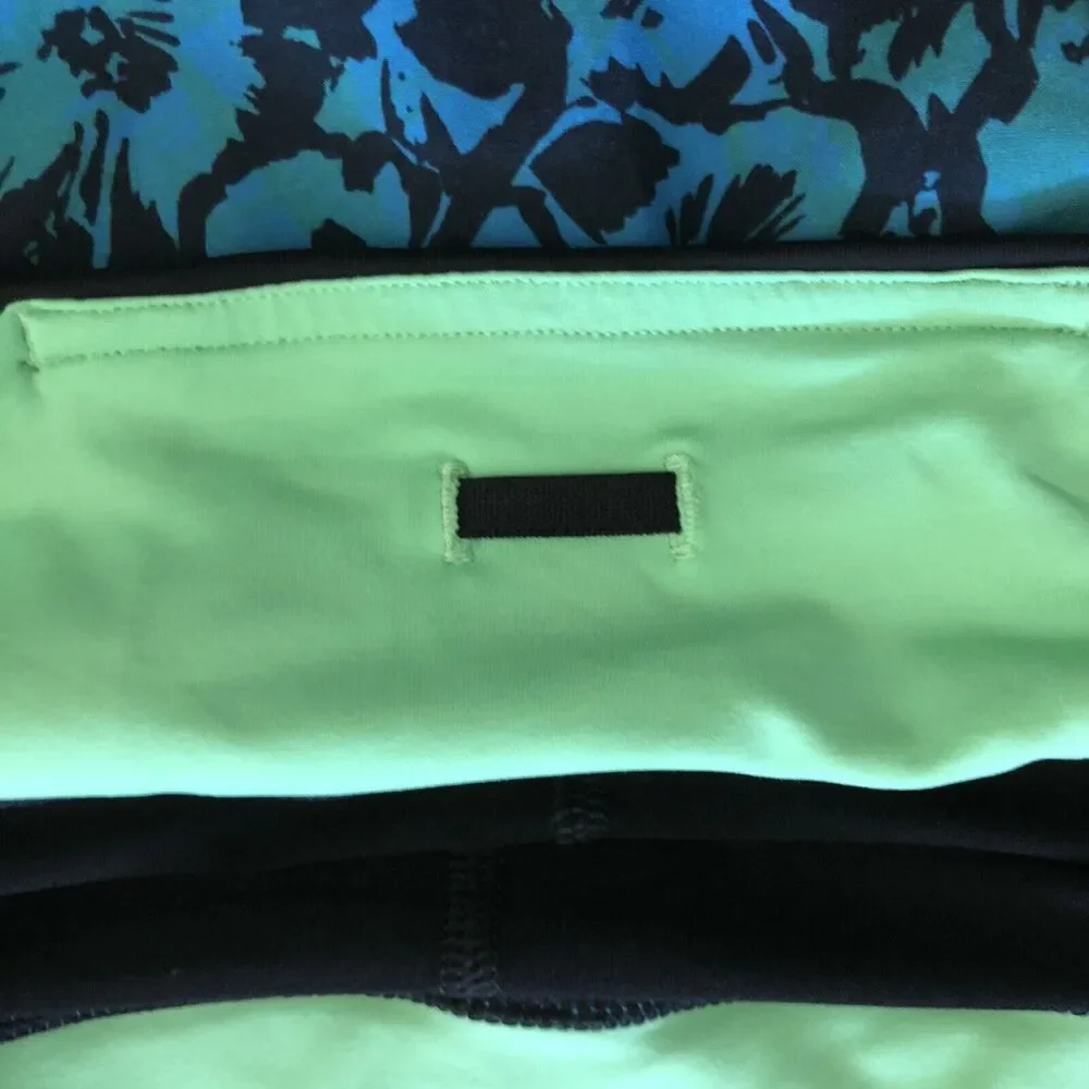 Lululemon Fleur Sombre Kayak Blue Dragonfly Black Pace Rival Skirt II 4-way 6
